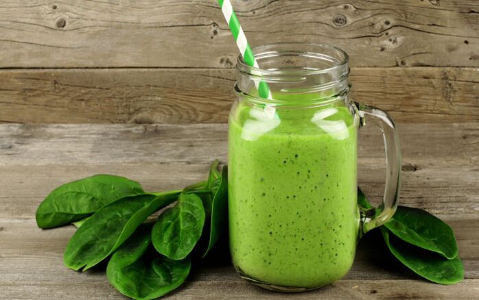 Green flaxseed smoothie - shake for drinking on an empty stomach