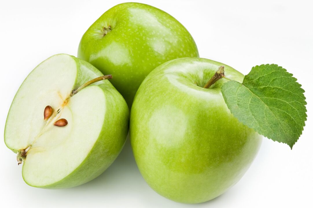 Apples can be included in the diet on a fasting day on kefir
